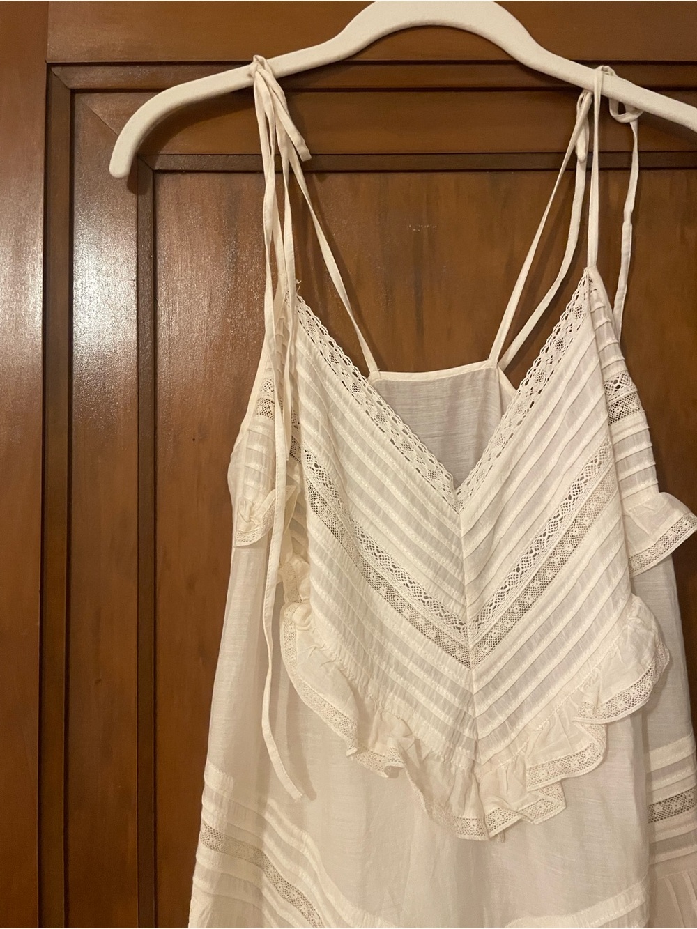 Zadig & Voltaire White Lace-Trim Midi Dress - Picture 6 of 8
